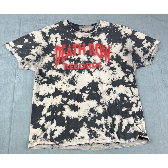Death Row Records Men's Medium Tshirt Gangster Rap Hip Hop Tie Dye 21x27 HOLES - Picture 1 of 9